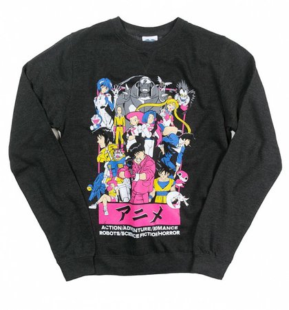 Anime All Stars Black Sweater