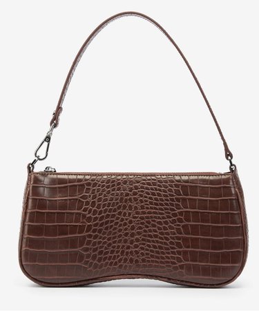 brown croc purse