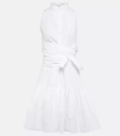 Cotton Poplin Minidress in White - Alaia | Mytheresa