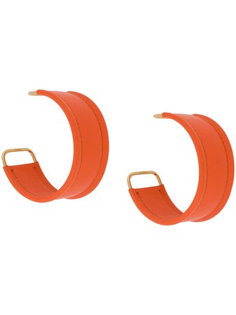 Orange Jacquemus Bangle-Style Hoop Earrings | Farfetch.com
