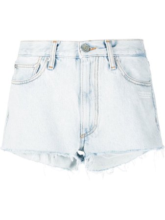 Off-White raw-edge Denim Shorts - Farfetch