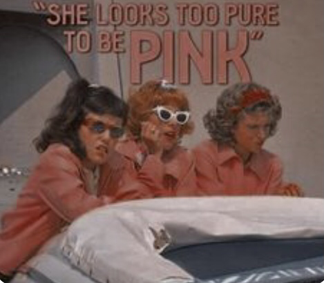 she looks so good to be pink- Grease