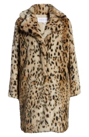 cupcakes and cashmere Jericho Leopard Faux Fur Coat | Nordstrom