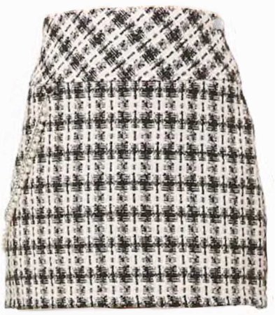Chained Tweed Skirt