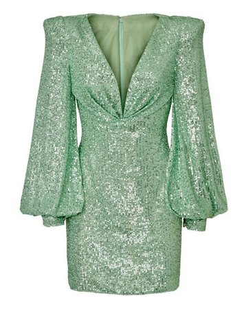 green sequin dress