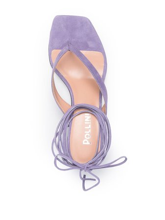 Pollini ankle lace-up sandals