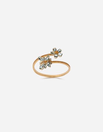Armreif Spring aus Gelbgold mit schmetterlingsförmigen und floralen Ornamenten in GOLD für Damen | Dolce&Gabbana®