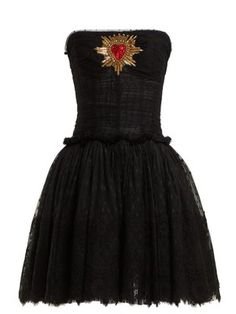 Strapless tulle mini dress | Dolce & Gabbana |