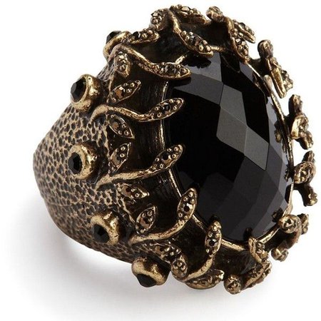 Black Onyx Stone Chunky Ring