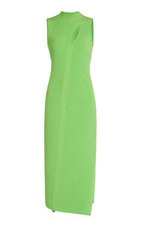 Twisted Cutout Ribbed-Knit Midi Dress By Versace | Moda Operandi