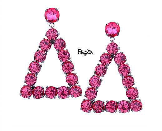 Lexie Pink Diamanté Earrings | blingstarjewellery