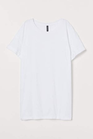 H&M+ Cotton Jersey T-shirt - White