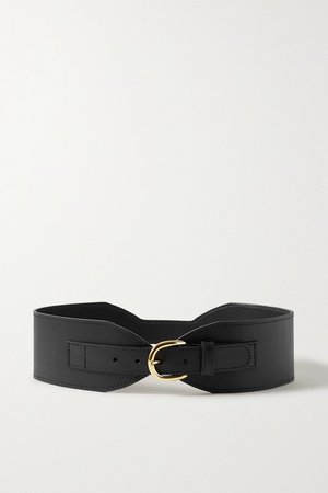 Black + NET SUSTAIN Lina leather waist belt | Black & Brown | NET-A-PORTER