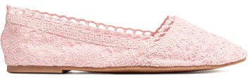 Crocheted Ballet Flats - Pink