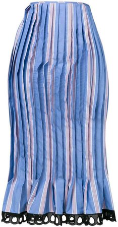 pleated fishtail pencil skirt