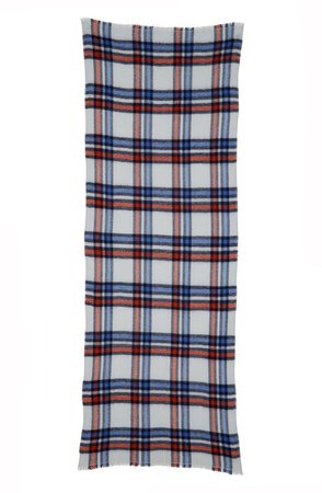Suzanne Check Wool & Cashmere Scarf