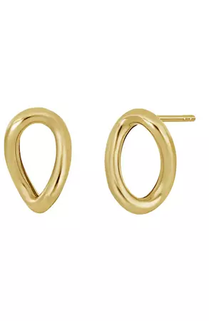 Bony Levy 14K Gold Open Link Stud Earrings | Nordstrom