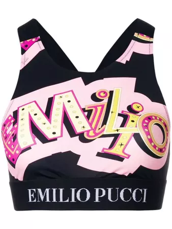Emilio Pucci logo print cropped top £240 - Shop Online - Fast Global Shipping, Price