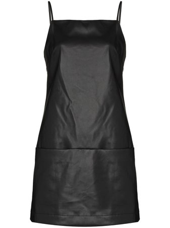 Shop STAUD Diego faux-leather mini dress with Express Delivery - FARFETCH