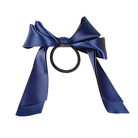 blue and black womens hair bow satin - Google Search