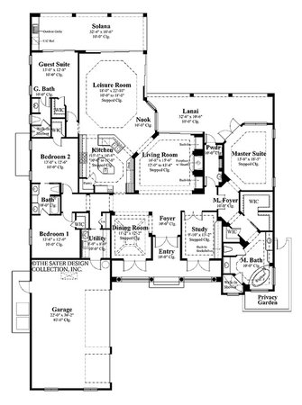 Mediterranean Style House Plan - 4 Beds 3.5 Baths 3331 Sq/Ft Plan #930-23 - Dreamhomesource.com