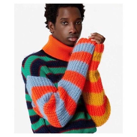 color block stripe sweater