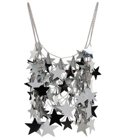 Paco Rabanne - Star-sequined chain-link top | Mytheresa