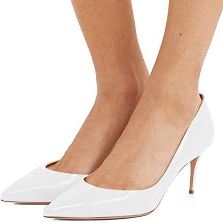 Amazon.com | XYD Women D'Orsay Low & High Heels Comfortable Slip-on Suede Patent Printing Pointed Toe Sexy Pumps Casual Office Ladies Shoes | Pumps