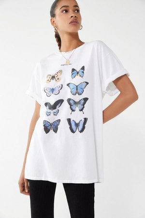 Blue Butterfly Tee | Urban Outfitters