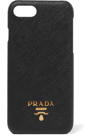 Prada | Textured-leather iPhone 7 and 8 case | NET-A-PORTER.COM