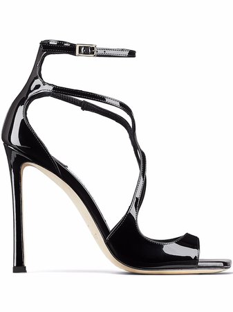 Shop Jimmy Choo Azia 110mm square sandals with Express Delivery - FARFETCH