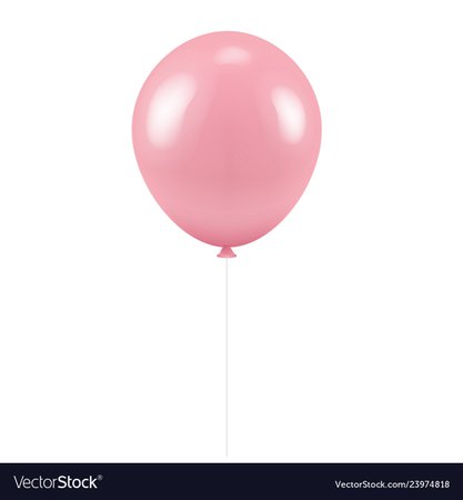 Pink balloon isolated Royalty Free Vector Image