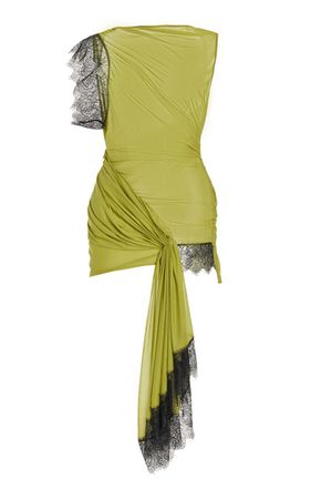 Galathea Lace-Trimmed Jersey Mini Dress By Christopher Esber | Moda Operandi