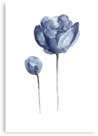 blue flowers watercolors - Google Search
