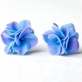 light blue flower earrings - Google Search