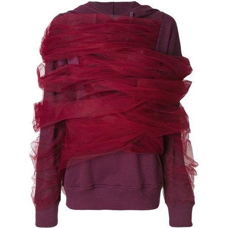 Y / Project tulle wrap hoodie