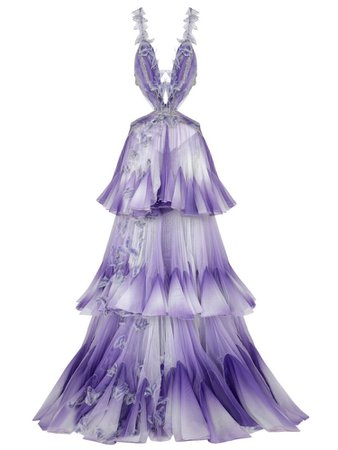 Flowy purple gown