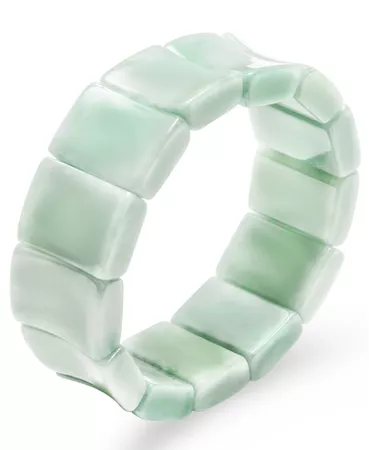 Macy's Jade Bamboo-Inspired Stretch Bracelet
