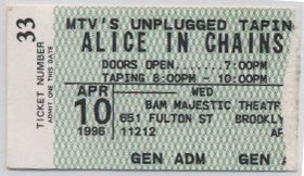 alice in chains 1994 unplugged concert ticket