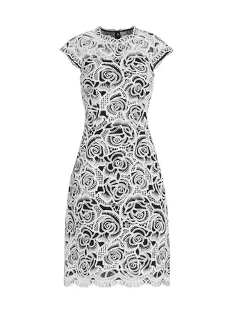 Shop Teri Jon by Rickie Freeman Floral Embroidered Sheath Dress | Saks Fifth Avenue