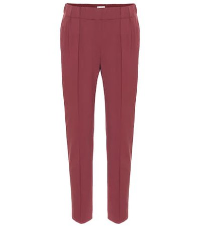 Stretch wool cropped pants