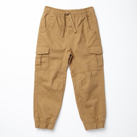Boys Khaki Jogger Pants With Cargo Pockets, Toddlers, Ages 4-16 – Minnow + Mars