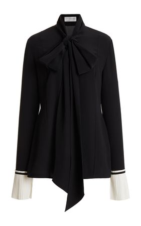 Pleated Silk Blouse By Victoria Beckham