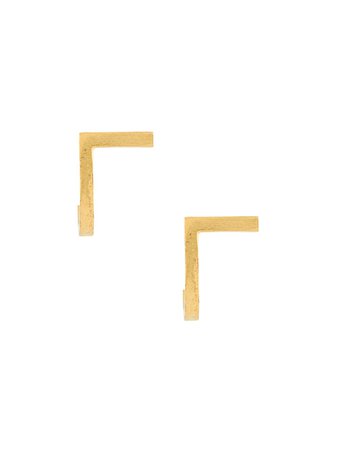 Gold Hsu Jewellery Curved Open Earrings | Farfetch.com