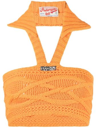 Andersson Bell Halterneck Knitted Top - Farfetch