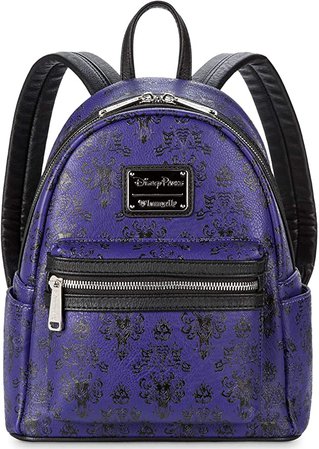 Amazon.com: Disney Parks Haunted Mansion Wallpaper Loungefly Backpack