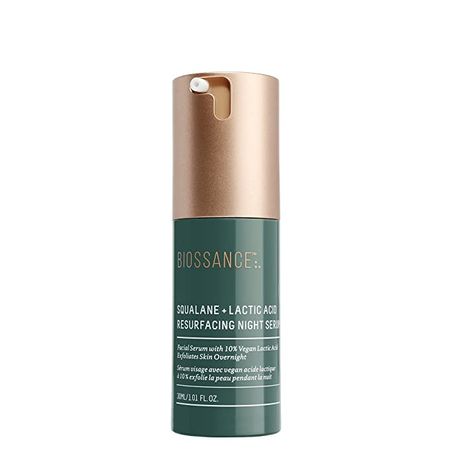 Amazon.com: Biossance Squalane + Lactic Acid Resurfacing Night Serum. An Exfoliating AHA to Soften and Smooth Skin, Diminish Fine Lines and Brighten Complexion (1.0 ounces) : Beauty & Personal Care