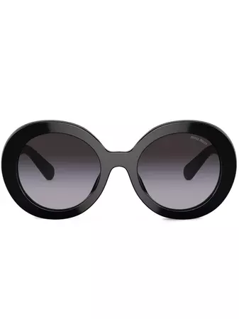 Miu Miu Eyewear Oversized round-frame Sunglasses - Farfetch