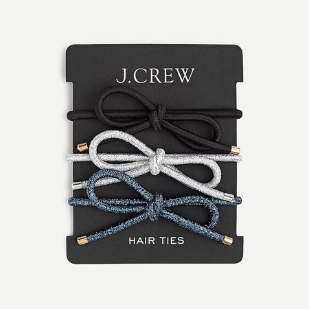 J.Crew: Elastic Bow Hair-tie Pack For Women