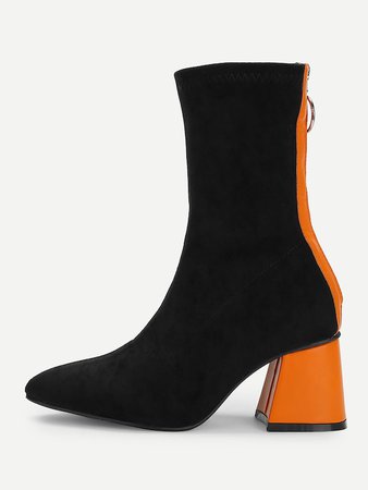 Black and Orange boots